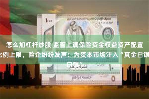 怎么加杠杆炒股 监管上调保险资金权益资产配置比例上限，险企纷纷发声：为资本市场注入“真金白银”